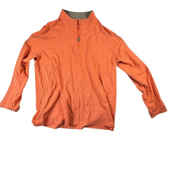 Tasc Performance Other - Tasc Performance Quarter Zip Men XXL Orange Bamboo Organic Cotton Pullover FA21